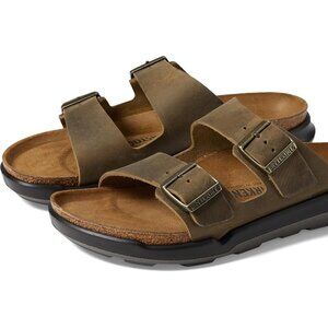 NEW Birkenstock Arizona Rugged Oiled Leather Sandals Slides 41 R Mens 8